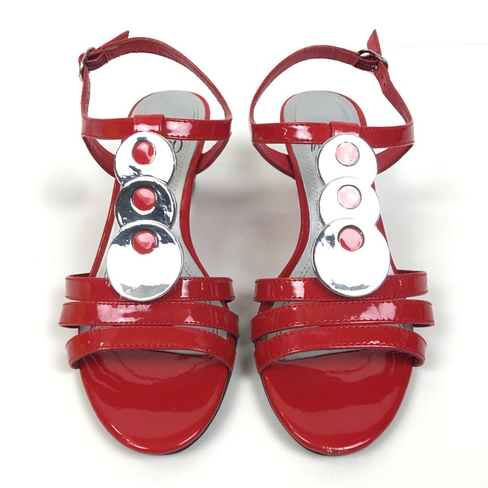 IMPO Joyful Red Wedge Sandals Women’s Size 5.5
